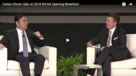 Carlos Ghosn gives the keynote address, holds Q&A session and media roundtable at the 2016 NYIAS